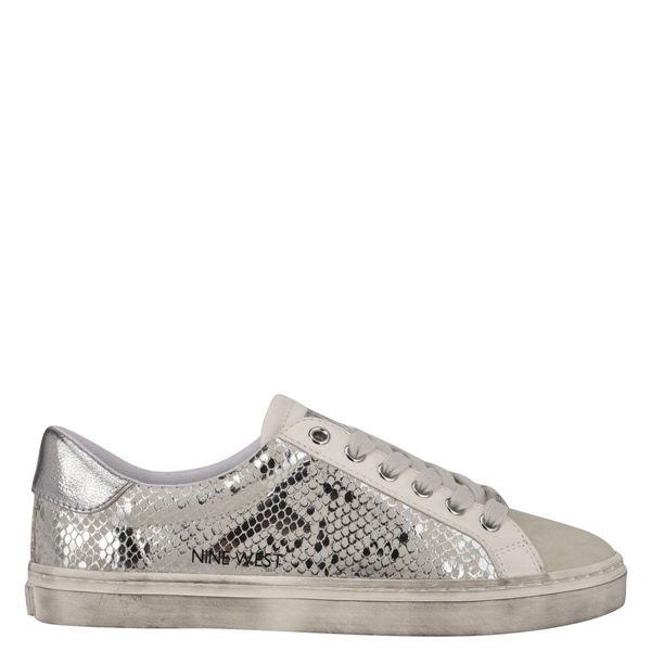 Nine West Best Casual Silver Sneakers | South Africa 01J44-2R41